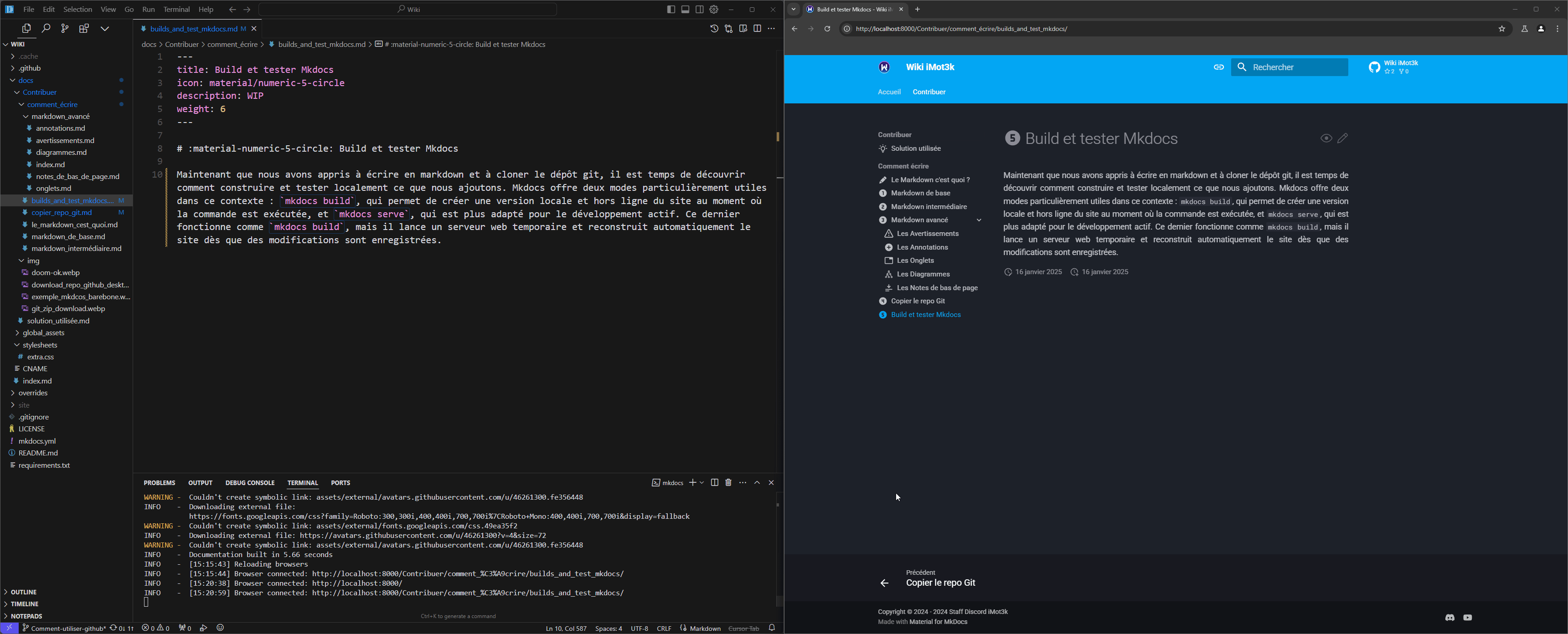 Exemple Mkdocs Serve